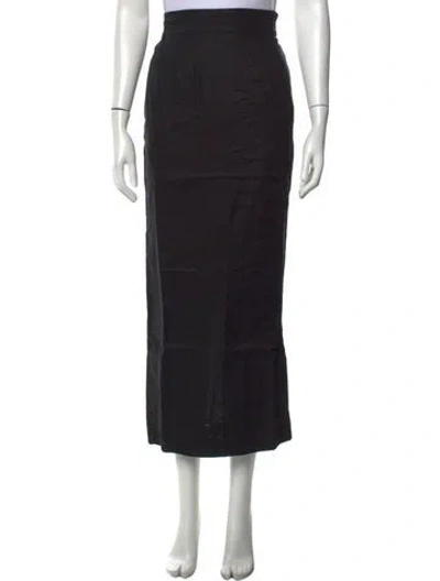 Pre-owned Posse Linen Long Skirt W/ Tags In Black