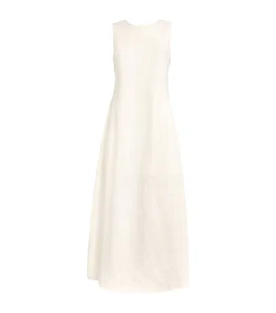 Posse Linen Matilda Maxi Dress In White