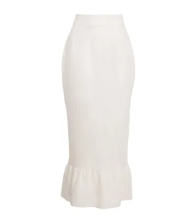 Posse Linen Matilda Midi Skirt In White