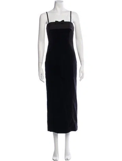 Pre-owned Posse Linen Midi Length Dress W/ Tags In Black