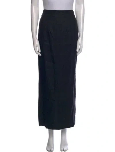 Pre-owned Posse Linen Midi Length Skirt W/ Tags In Black