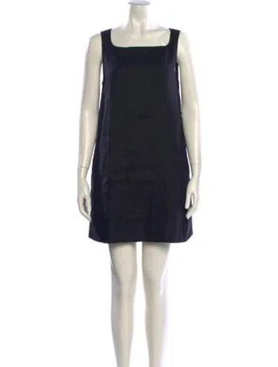 Pre-owned Posse Linen Mini Dress In Black