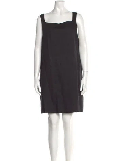 Pre-owned Posse Linen Mini Dress In Black