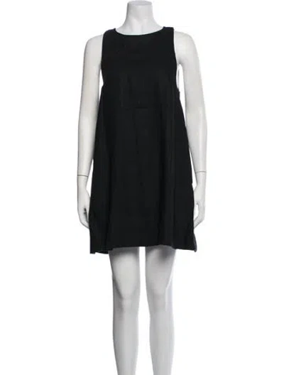 Pre-owned Posse Linen Mini Dress In Black