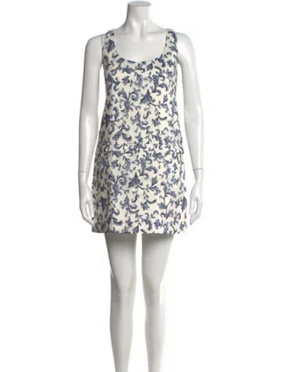 Pre-owned Posse Linen Mini Dress In Gold