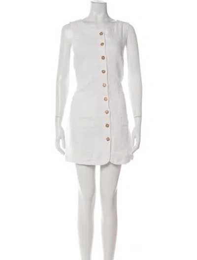 Pre-owned Posse Linen Mini Dress In Green
