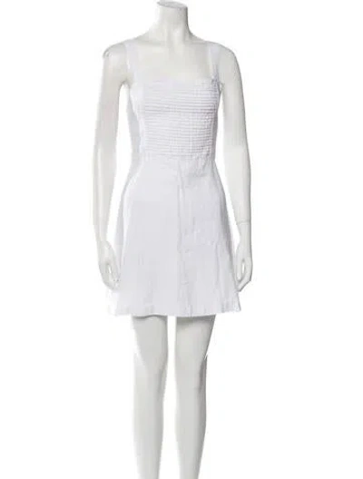 Pre-owned Posse Linen Mini Dress In Neutral