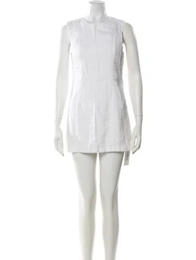 Pre-owned Posse Linen Mini Dress In Neutral