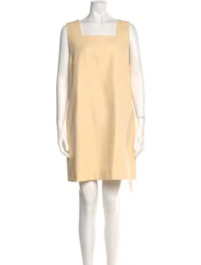 Pre-owned Posse Linen Mini Dress In Neutral