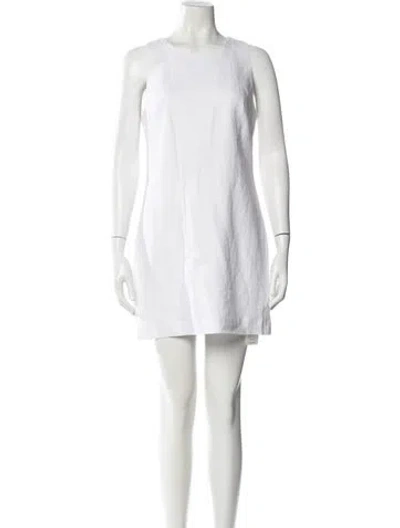 Pre-owned Posse Linen Mini Dress In Neutral