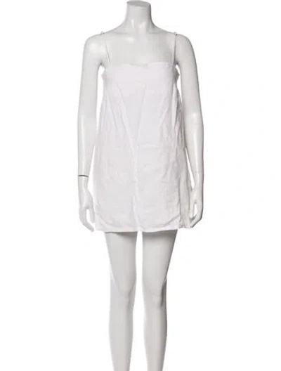 Pre-owned Posse Linen Mini Dress In Neutral