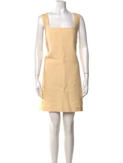 Pre-owned Posse Linen Mini Dress In Neutrals