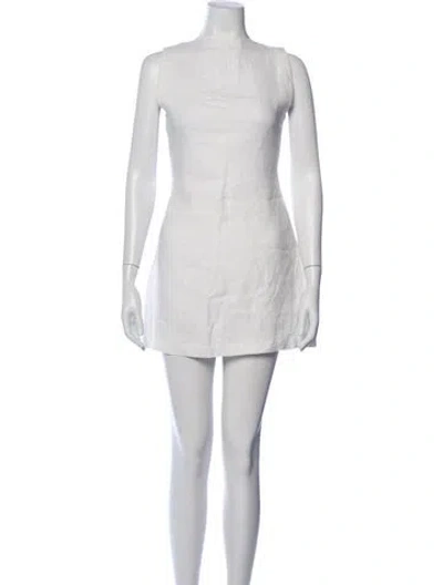 Pre-owned Posse Linen Mini Dress In Neutrals