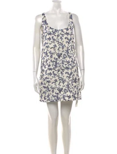 Pre-owned Posse Linen Mini Dress In Neutrals