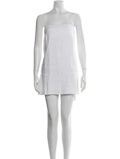 Pre-owned Posse Linen Mini Dress In Neutrals