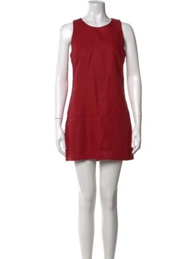 Pre-owned Posse Linen Mini Dress In Orange