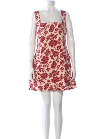 Pre-owned Posse Linen Mini Dress In Red