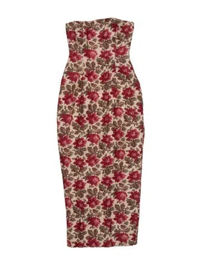 Pre-owned Posse Linen Mini Dress In Red
