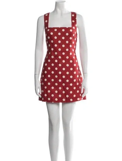 Pre-owned Posse Linen Mini Dress In Red