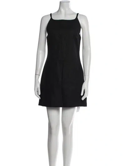 Pre-owned Posse Linen Mini Dress W/ Tags In Black