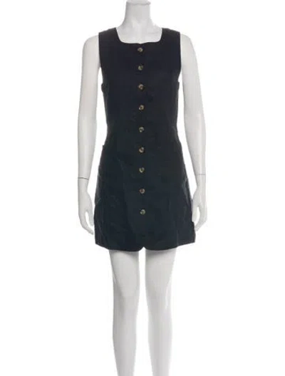 Pre-owned Posse Linen Mini Dress W/ Tags In Black