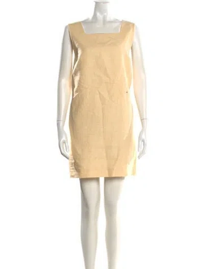 Pre-owned Posse Linen Mini Dress W/ Tags In Neutral