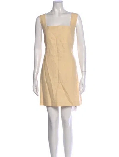 Pre-owned Posse Linen Mini Dress W/ Tags In Neutral