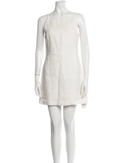 Pre-owned Posse Linen Mini Dress W/ Tags In Neutrals