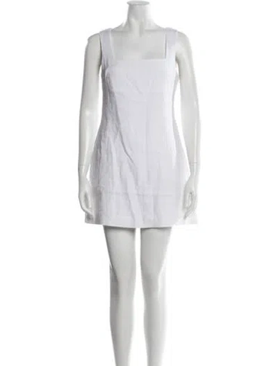 Pre-owned Posse Linen Mini Dress W/ Tags In Neutrals