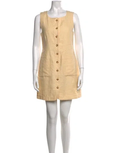 Pre-owned Posse Linen Mini Dress W/ Tags In Orange