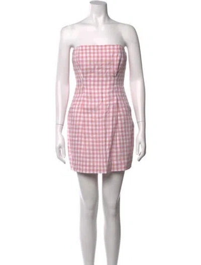 Pre-owned Posse Linen Mini Dress W/ Tags In Pink