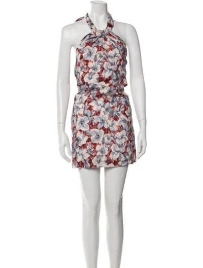 Pre-owned Posse Linen Mini Dress W/ Tags In Red