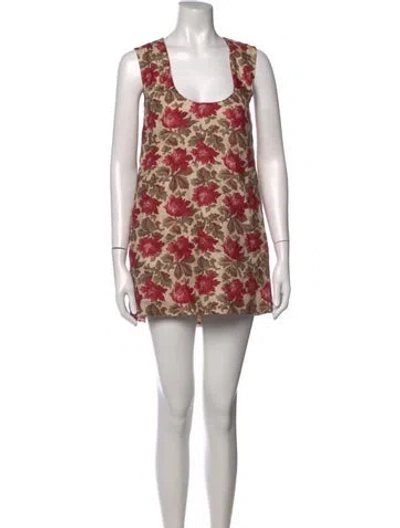Pre-owned Posse Linen Mini Dress W/ Tags In Red