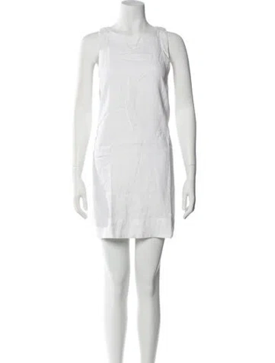 Pre-owned Posse Linen Mini Dress In White