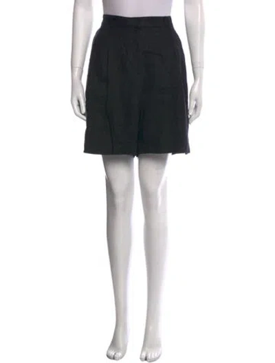 Pre-owned Posse Linen Mini Shorts In Black