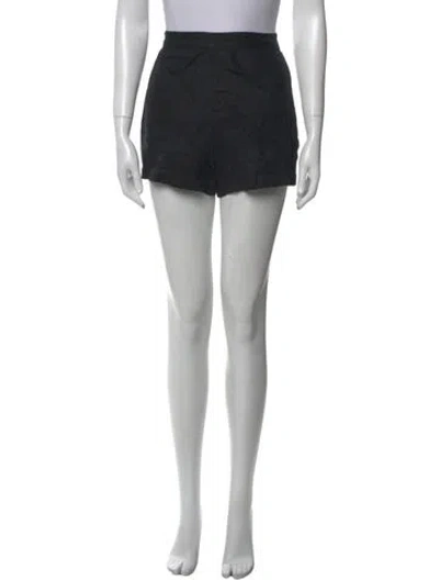 Pre-owned Posse Linen Mini Shorts In Black