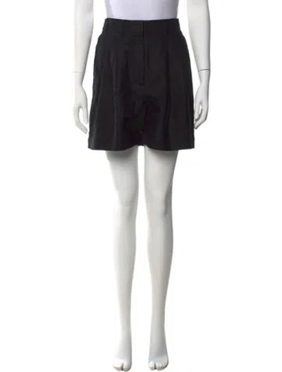 Pre-owned Posse Linen Mini Shorts In Black