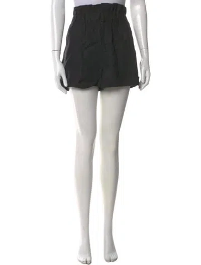 Pre-owned Posse Linen Mini Shorts In Black