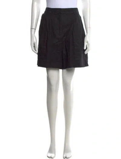 Pre-owned Posse Linen Mini Shorts In Black