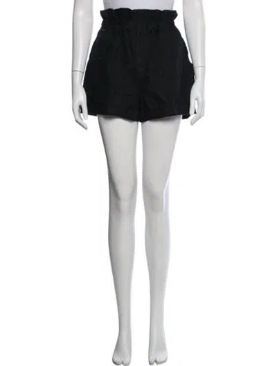Pre-owned Posse Linen Mini Shorts In Black