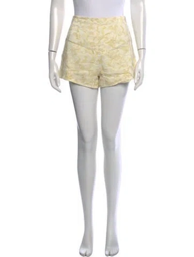 Pre-owned Posse Linen Mini Shorts In Metallic/neutrals