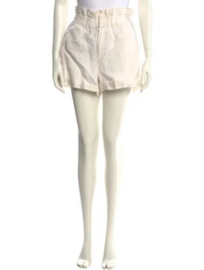 Pre-owned Posse Linen Mini Shorts In Neutral