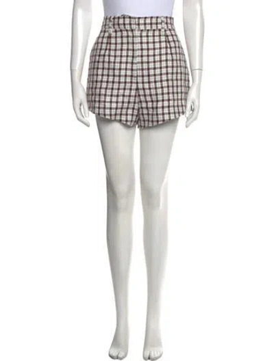 Pre-owned Posse Linen Mini Shorts In Neutral