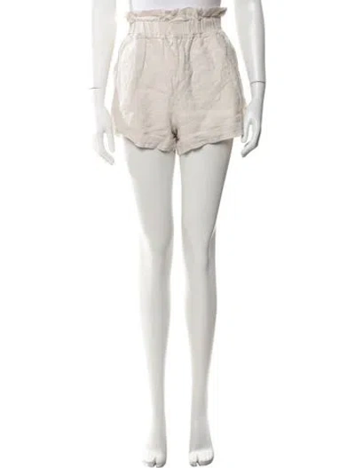 Pre-owned Posse Linen Mini Shorts In Neutral