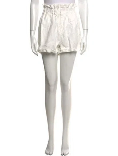 Pre-owned Posse Linen Mini Shorts In Neutral