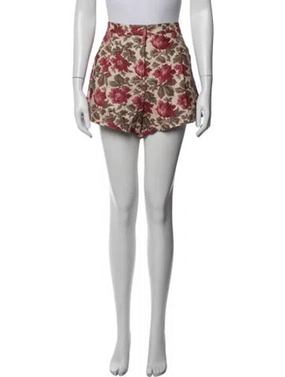 Pre-owned Posse Linen Mini Shorts In Neutral