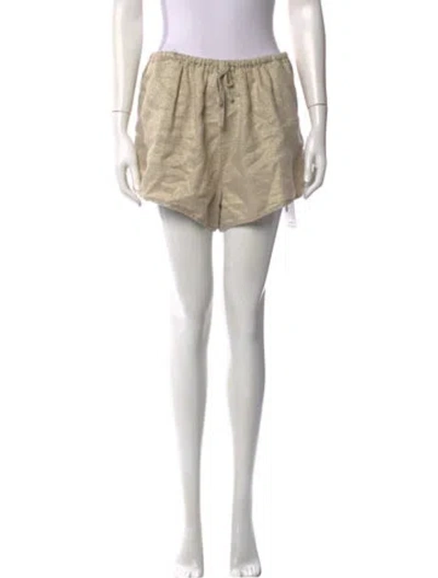 Pre-owned Posse Linen Mini Shorts In Neutral
