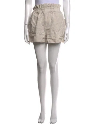 Pre-owned Posse Linen Mini Shorts In Neutrals