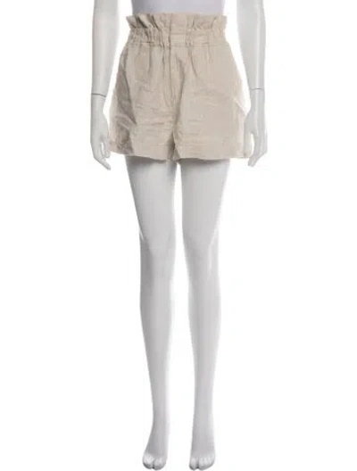 Pre-owned Posse Linen Mini Shorts In Neutrals