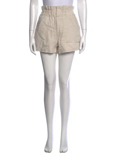 Pre-owned Posse Linen Mini Shorts In Neutrals
